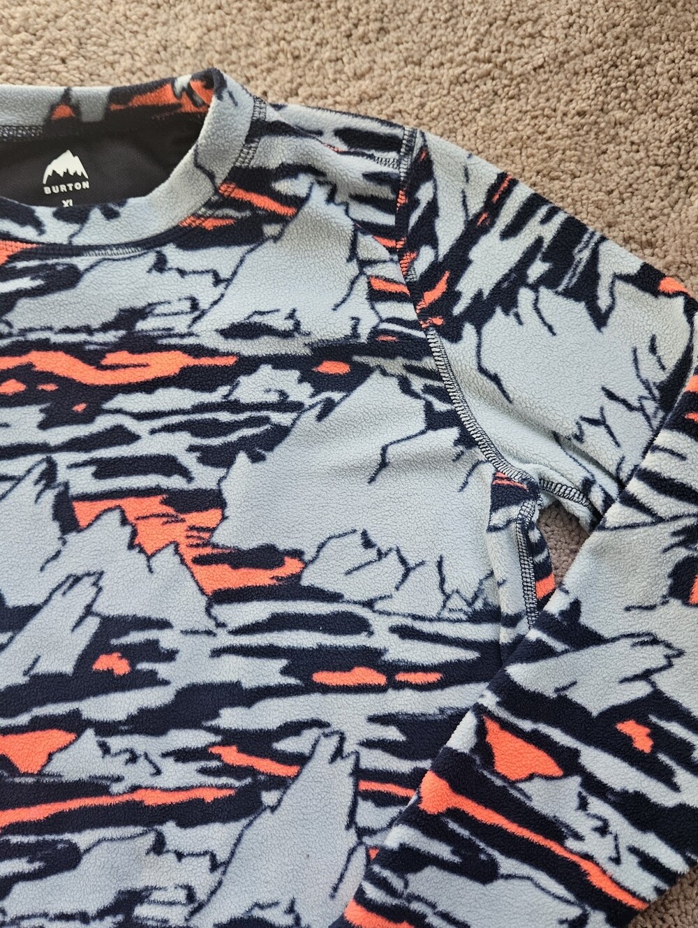 Burton Winter Base Layer Top Ballad Blue Summit DRYRIDE Ultrawick Youth XL 14/16